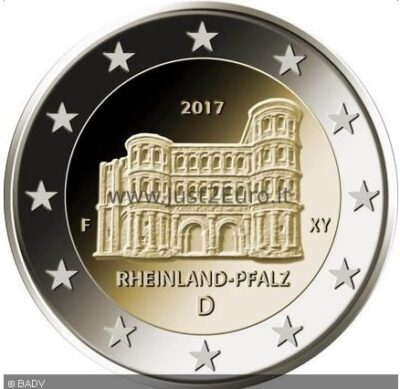 2 euros 5 rolls 2017 Germany – Rhineland Palatinate / Porta Nigra- mint-mark A-J
