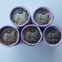 Germany 2 euros roll 2017 - Rhineland Palatinate - Porta Nigra 2 eurų monetų 5 rulonai 2017 Vokietija – Porta Nigra / Juodieji vartai raidės A-J