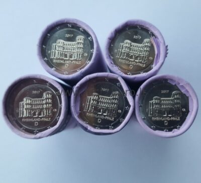 2 euros 5 rolls 2017 Germany – Rhineland Palatinate / Porta Nigra- mint-mark A-J
