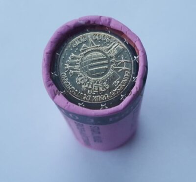 Germany 2 euros roll 2012 - 10 years of euro banknotes and coins 2 euros roll 2012 Germany – 10 years of euro banknotes and coins