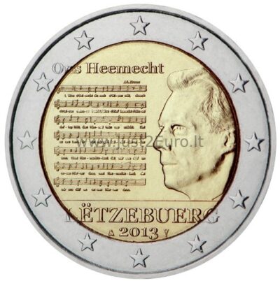2 euro coin 2013 Luxembourg – Henri and National Anthem of the Grand Duchy