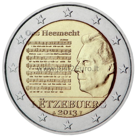 2 euro coin 2013 Luxembourg – Henri and National Anthem of the Grand Duchy