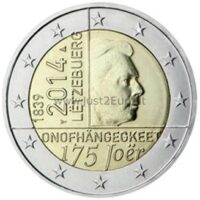 2 euro coin 2014 Luxembourg – 175th anniversary of the independence of the Grand-Duchy of Luxembourg