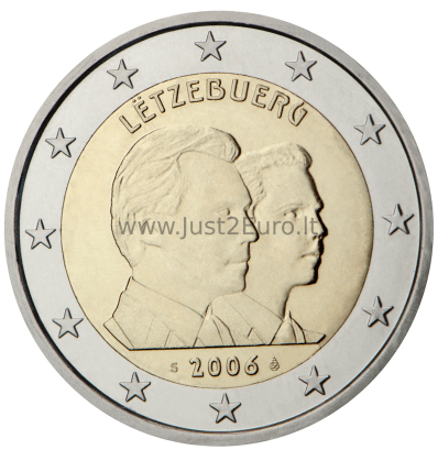 2 eurų moneta 2006 Liuksemburgas – Didžiojo hercogo Guillaume gimtadienis
