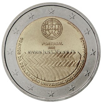 2 euros coin 2008 Portugal - 60th anniversary of the Universal Declaration of Human Rights