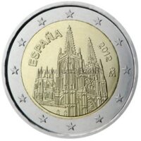 2 euros coin 2012 Spain - Burgos Cathedral 2 eurų moneta 2012 Ispanija – Burgos Katedra