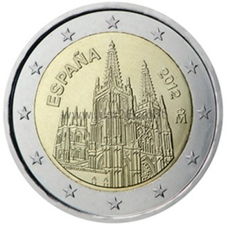 2 euros coin 2012 Spain - Burgos Cathedral