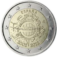 2 euros coin 2012 Spain - Ten years of the Euro