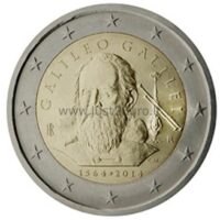 2 euros coin 2014 Italy – Galileo Galilei