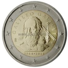2 euros coin 2014 Italy – Galileo Galilei
