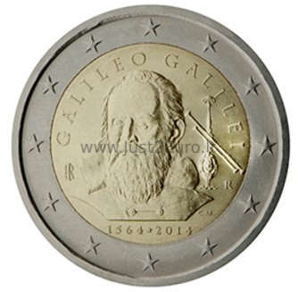 2 Евро монета 2014 Италия – Galileo Galilei