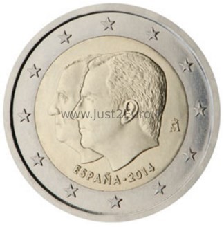 2 Евро монета 2014 Испания – Смена главы государства