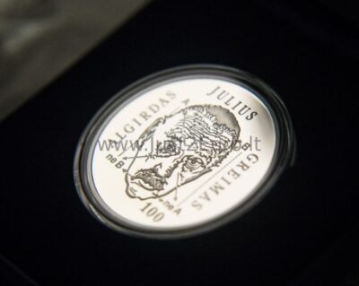 20 euros coin 2017 Lithuania – Algirdo Juliaus Greimo 100-osioms gimimo metinėms 20 euros silver coin 2016 Lithuania – 100th anniversary of Algirdas Julien Greimas