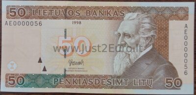 50 litų 1998 Lietuva UNC banknotas AE0000056