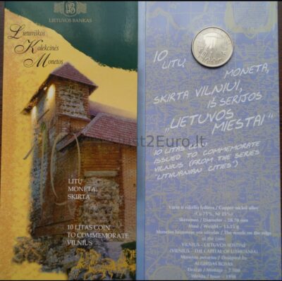 10 Litas coin 1998 Lithuania – Vilnius