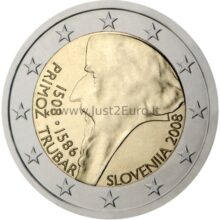 2 euro coin 2008 Slovenija -   Primož Trubar's birth