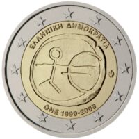 2 euro coins 2009 Greece – EMU Economic and Monetary Union