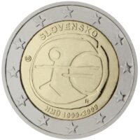 2 euro coins 2009 Slovakia – EMU Economic and Monetary Union