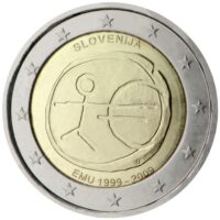 2 euro coins 2009 Slovenija – EMU Economic and Monetary Union