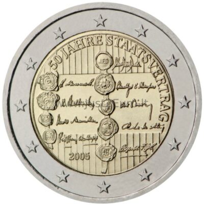 2 Евро 2005 Австрия - 50-летие Государственного договора Австрии