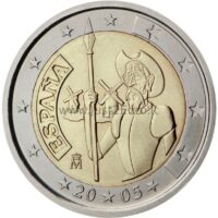 2 euros coin 2005 Spain - Don Quixote of La Mancha'