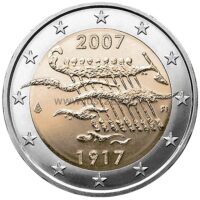 2 euros coin 2007 Finland  – The 90th anniversary of Finland's independence