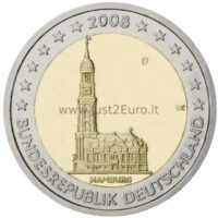 2 eurų moneta 2008 Vokietija – Federalinės Vokietijos žemės Hamburgas