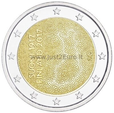 2 eurų moneta 2017 Suomija – 100 metų Suomijos nepriklausomybei