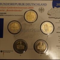 2009 Germany Official Euro coins  Blisters mint-mark A-J - Federal state of Saarland