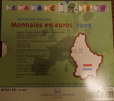 2009 Liuksemburgo monetų oficialus rinkinys + 2*2 proginės monetos