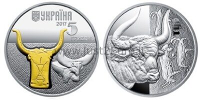 5 hryvnias silver coin 2017 Ukraine – The Auroch