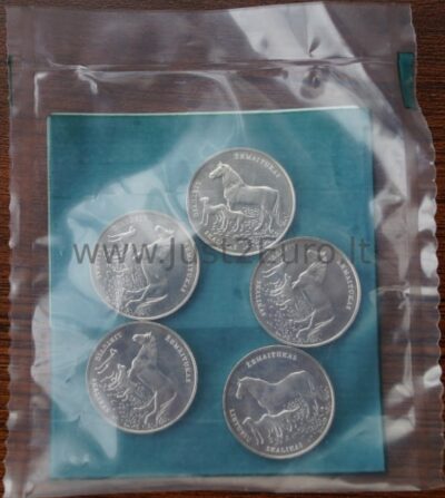 1.5 euros coin 2017 Lithuania – Lithuanian Hound and Žemaitukas 5 1.5 euro moneta 2017 Lietuva – Žemaitukas ir Skalikas