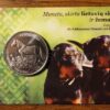 1.5 euro moneta zemaitukui ir skalikui korteleje 1.5 euros coin card 2017 Lithuania – the Lithuanian Hound and Žemaitukas