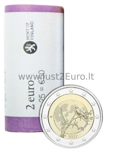 2 Euro coin 2017 Finland - Finnish nature 2 2 eurų RULONAS 2017 Suomija – Suomijos gamta