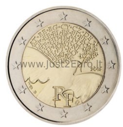 2 eurų moneta 2015 Prancūzija – Taika ir saugumas Europoje