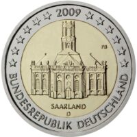 2 Евро монета 2009 Германия – Федеральная земля Саар