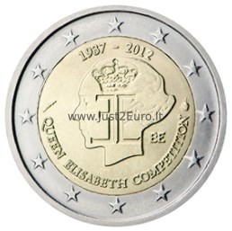 2 euro coin 2012 Belgium - the 75th anniversary of the Queen Elisabeth Competition 2 Евро Монета 2012 Бельгия – 75-летие королевы Елизаветы