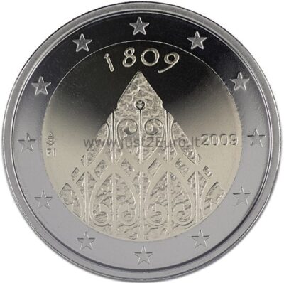 2 Евро монета 2009 Финляндия – 1809, Финская автономия