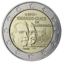 2 euros coin 2012 Luxembourg - Grand Duke Henri and Grand Duke Guillaume IV – “grand-ducal dynasty” series