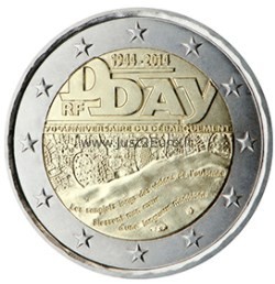 2 euros coin 2014 France - 70th anniversary of the Normandy landings of 6 June 1944