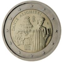 2 euros coin 2015 Italy – Dante Alighieri