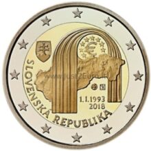 2 euro coin  2018 Slovakia  - 25th Anniversary of the Slovak Republic