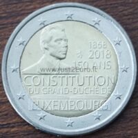 2 euros 2018 Luxembourg – Constitution