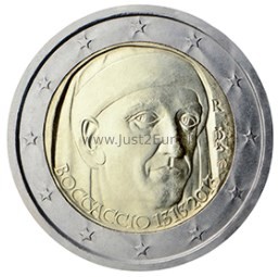 2 euros coin 2013 Italy – Giovanni BOCCACCIO 2 eurų moneta 2013 Italija – Džiovanio Bokačo