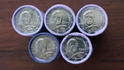 2 Евро монет 5 рулон 2018 Германия –  Хельмут Шмидт монетного двора A-J
