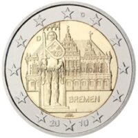 2 eurų moneta 2010 Vokietija –   Bremenas