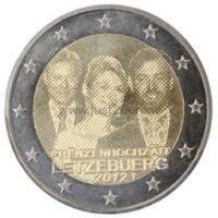 2 euro coin 2012 Luxembourg – Wedding of Prince Guillaume 2 euro coin 2012 Luxembourg – Wedding of Prince Guillaume