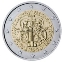 2 euro coin  2013 Slovakia  - mission of Constantine and Methodius to Great Moravia
