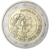 2 euro coins 2010 Portugal – 100th anniversary of the Portuguese Republic