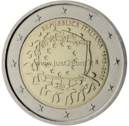 2 euro coins 2015 Italy - 30th anniversary of the EU flag